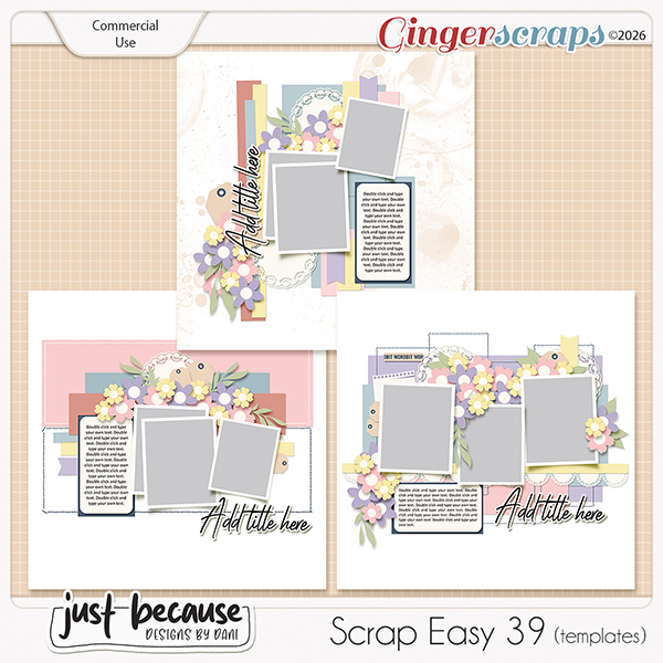 {CU} Scrap Easy 39 Templates by JB Studio
