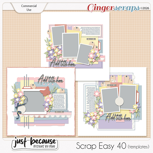 {CU} Scrap Easy 40 Templates by JB Studio