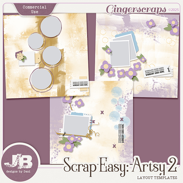 {CU} Scrap Easy: Artsy 2 Templates by JB Studio