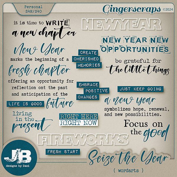 Seize The Year Wordarts by JB Studio