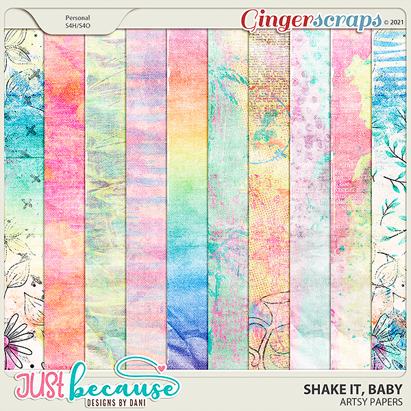 Shake It Baby Artsy Papers by JB Studio