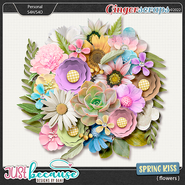 Spring Kiss Flowers by JB Studio