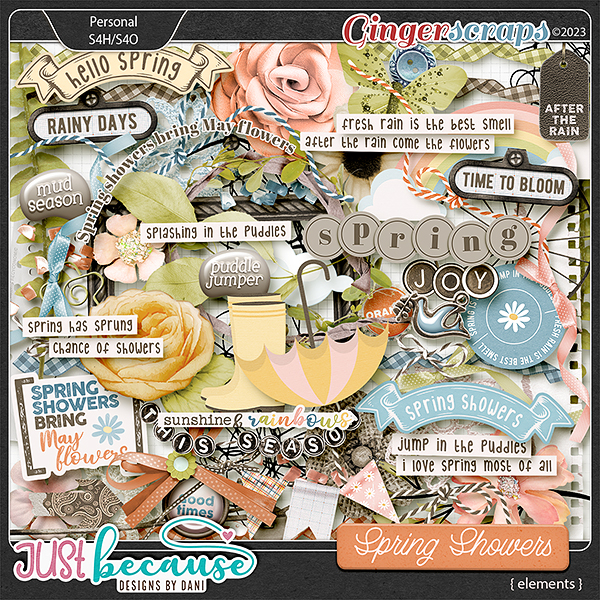 Spring Showers Elements by JB Studio