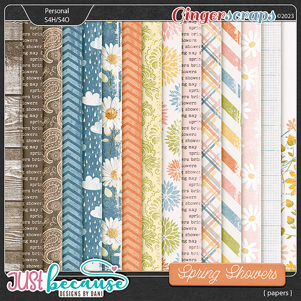 Spring Showers Papers by JB Studio