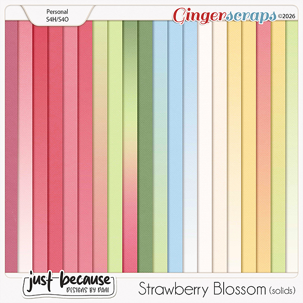 Strawberry Blossom Solids by JB Studio