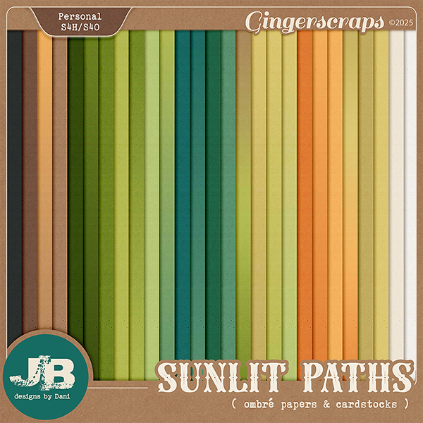 Sunlit Paths Ombré Papers & Cardstocks by JB Studio