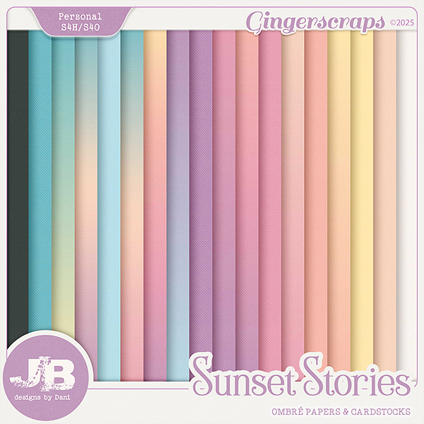 Sunset Stories Ombré Papers & Cardstocks by JB Studio