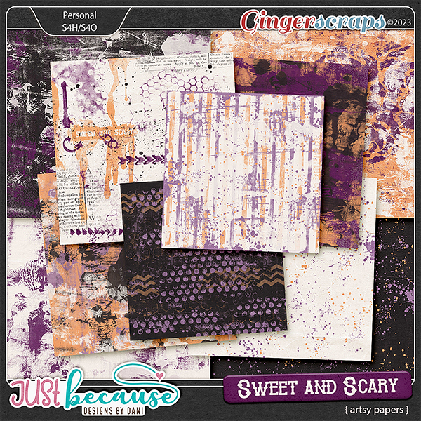 Sweet and Scary Artsy Papers by JB Studio
