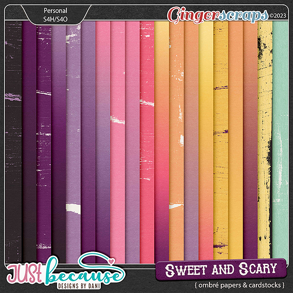 Sweet and Scary Ombré Papers & Cardstocks by JB Studio