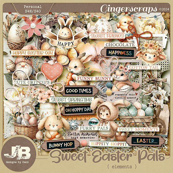 Sweet Easter Pals Elements by JB Studio