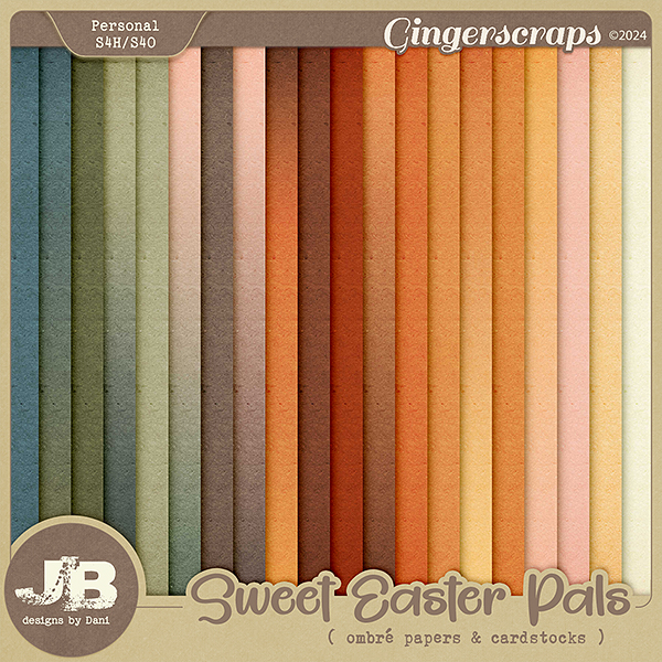 Sweet Easter Pals Ombré Papers & Cardstocks by JB Studio