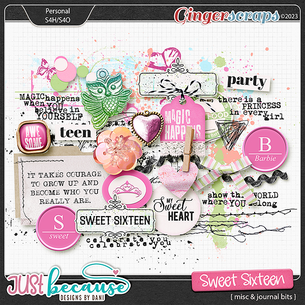Sweet Sixteen Misc & Journal Bits by JB Studio