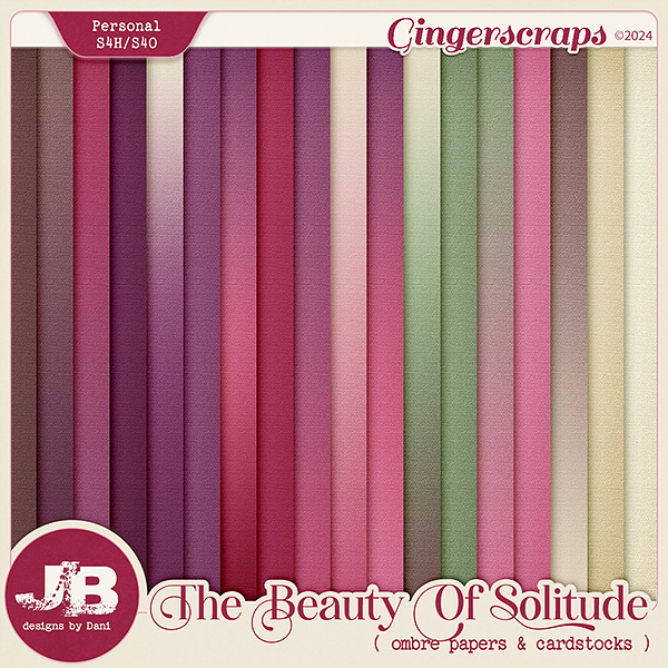 The Beauty Of Solitude Ombré Papers & Cardstocks by JB Studio