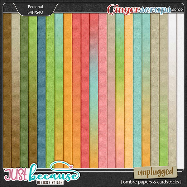 Unplugged Ombre Papers & Cardstocks by JB Studio