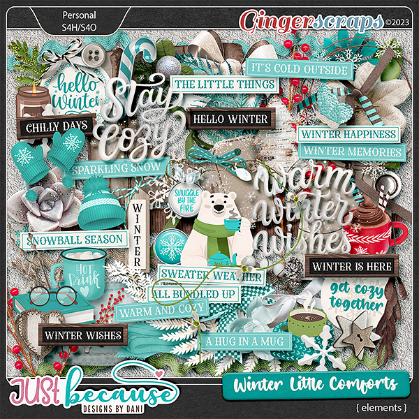 Winter Little Comforts Elements by JB Studio
