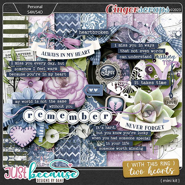 With This Ring {Two Hearts} Mini Kit by JB Studio