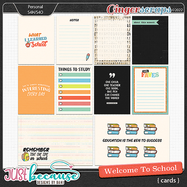 Welcome To School Cards by JB Studio