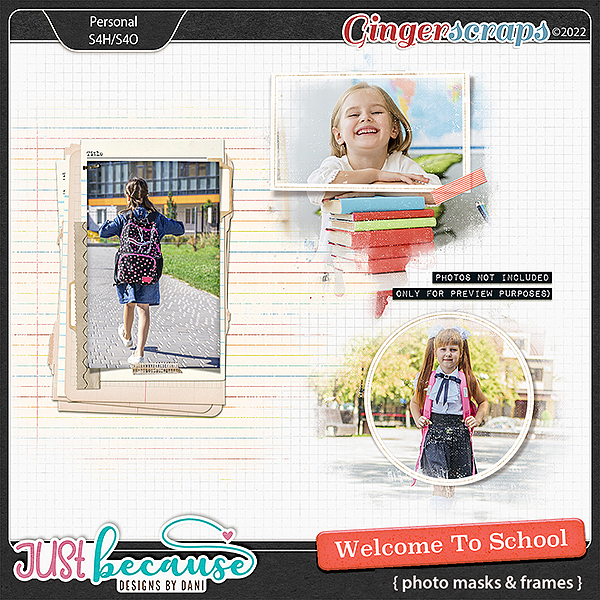 Welcome To School Photo Masks & Frames by JB Studio