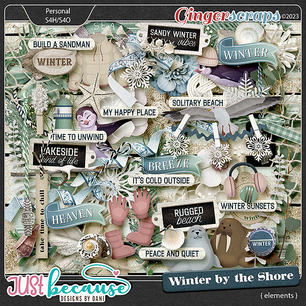 Winter by the Shore Elements by JB Studio