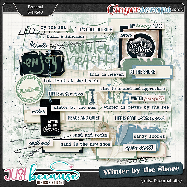 Winter by the Shore Misc & Journal Bits by JB Studio