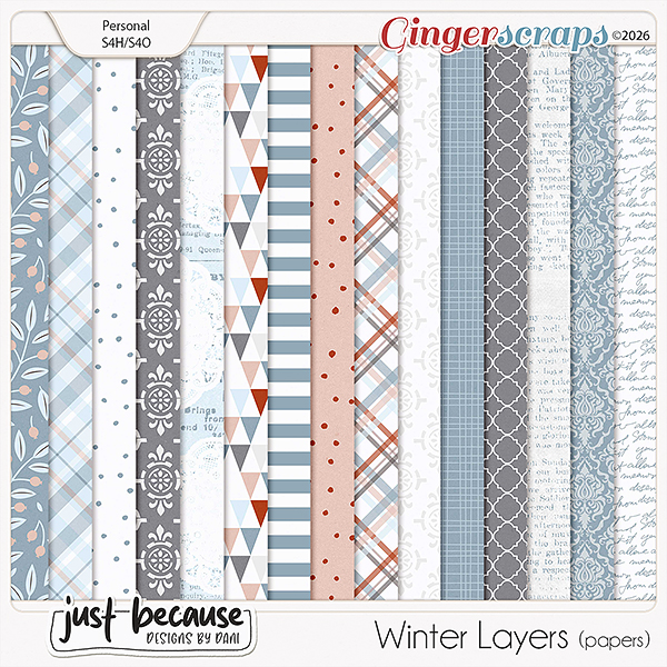 Winter Layers Papers by JB Studio