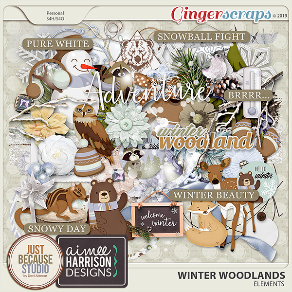 Winter Woodlands Elements by JB Studio & Aimee Harrison Designs