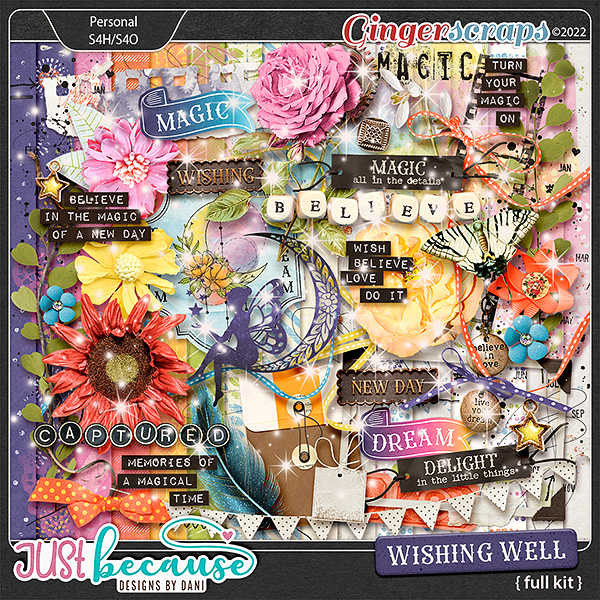 GingerScraps :: Kits :: Birthday Wishes Girl Digital Scrapbooking Kit