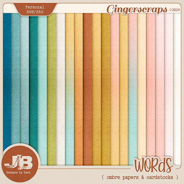 Words Ombré Papers & Cardstocks by JB Studio