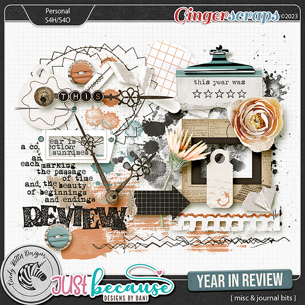 Year In Review Misc & Journal Bits by JB Studio and Cindy Ritter