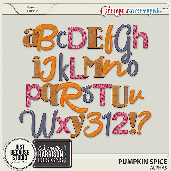 Pumpkin Spice Alphas by JB Studio and Aimee Harrison Designs