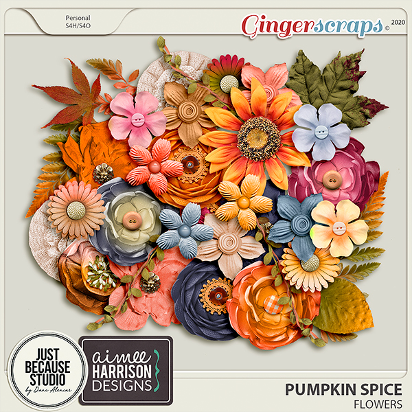 Pumpkin Spice Flowers by JB Studio and Aimee Harrison Designs
