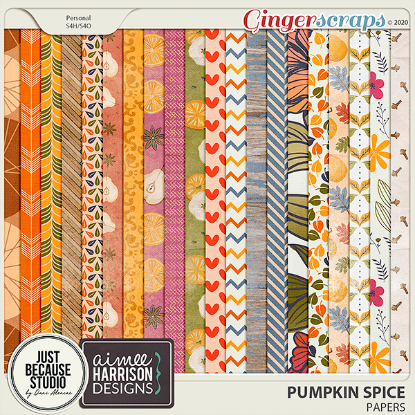 Pumpkin Spice Papers by JB Studio and Aimee Harrison Designs