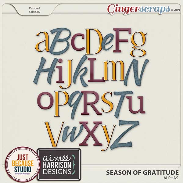 Season Of Gratitude Alphas by JB Studio & Aimee Harrison Designs