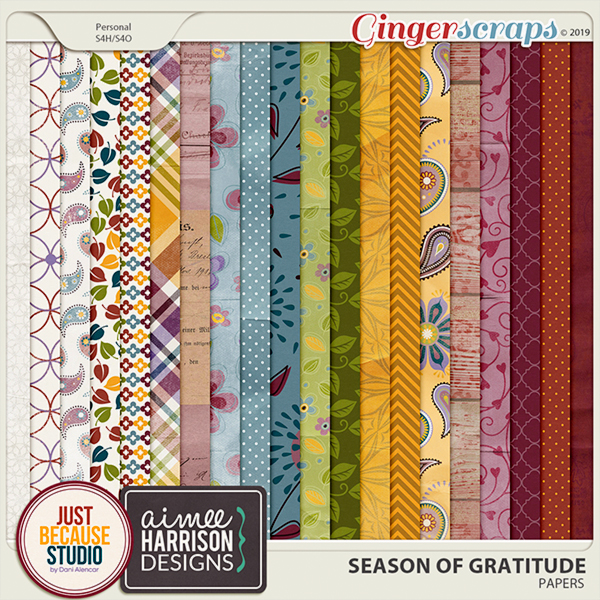Season Of Gratitude Papers by JB Studio & Aimee Harrison Designs