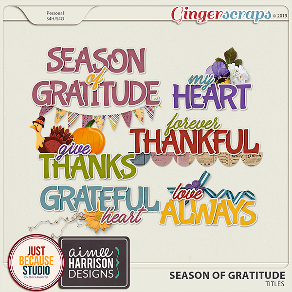 Season Of Gratitude Titles by JB Studio & Aimee Harrison Designs