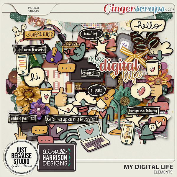 My Digital Life Elements by JB Studio and Aimee Harrison Designs