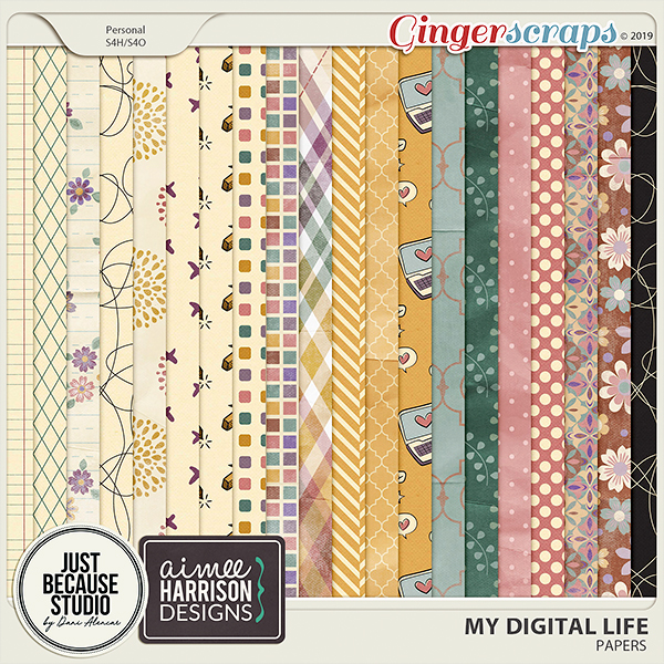 My Digital Life Papers by JB Studio and Aimee Harrison Designs