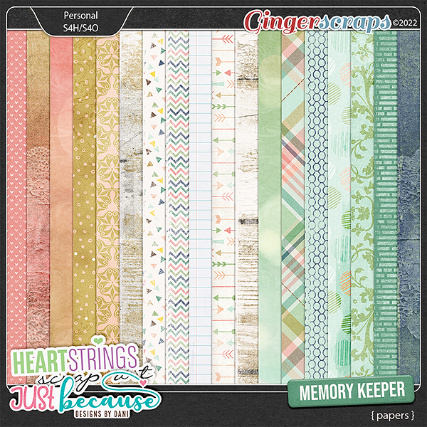 Memory Keeper Papers by JB Studio and Heartstring Scrap Art
