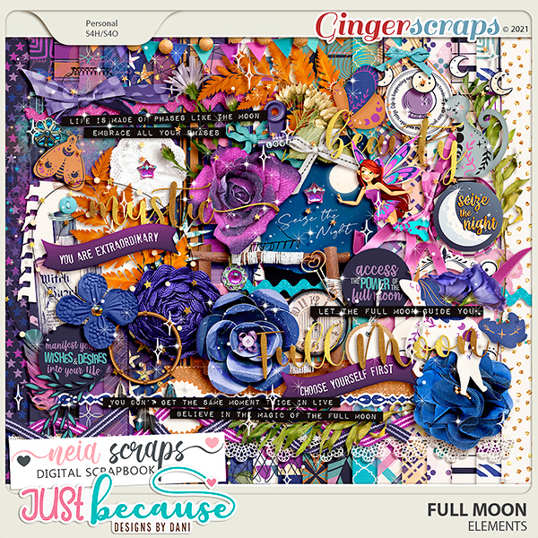 Full Moon Page Kit by JB Studio and Neia Scraps