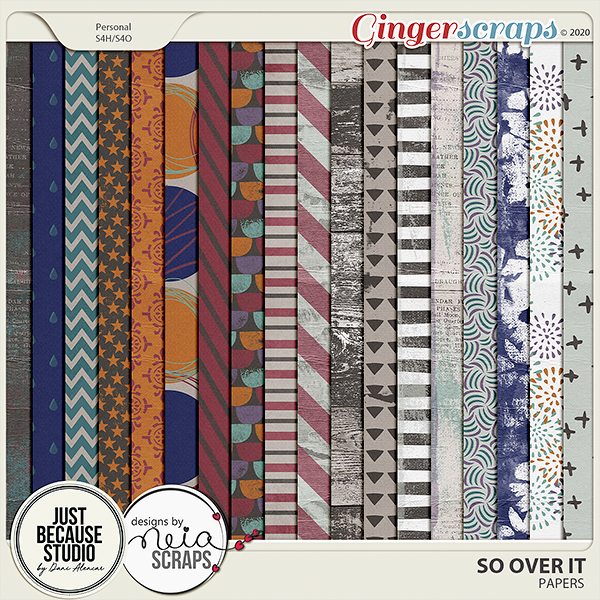 So Over It Papers by JB Studio and Neia Scraps