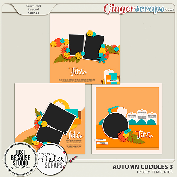 Autumn Cuddles Templates 3 by JB Studio and Neia Scraps