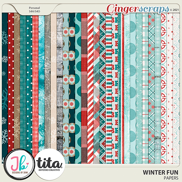 Winter Fun Papers by JB Studio and Tita