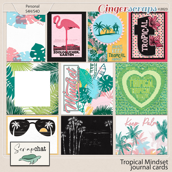 Tropical Mindset Journal Cards by ScrapChat Designs