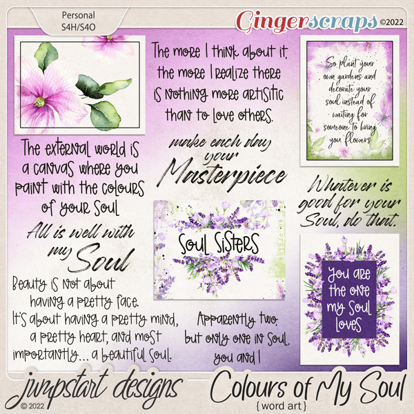 Colours of my Soul {Word Art}