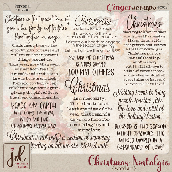 Christmas Nostalgia {Word Art}