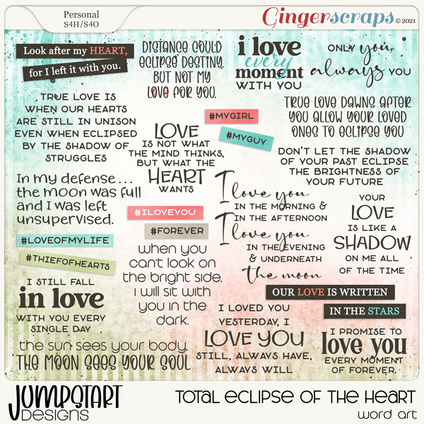 Total Eclipse of the Heart {Word Art}