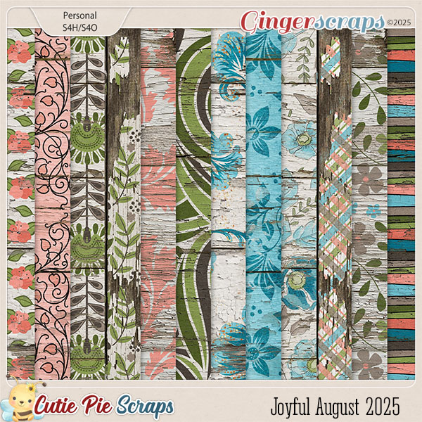 Joyful August 2025 Wood Papers