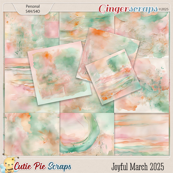 Joyful March 2025 Artsy Watercolors Papers 