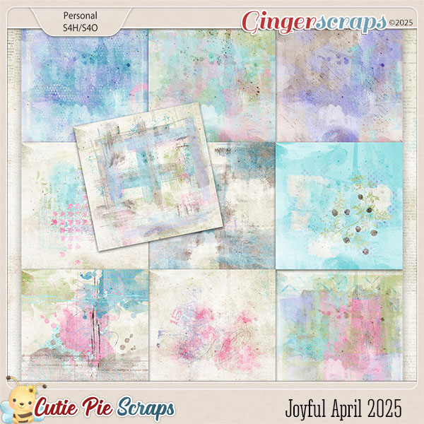 Joyful April 2025 Painted Papers