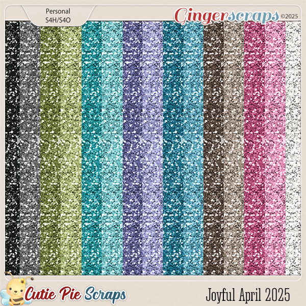 Joyful April 2025 Glitters Sheets